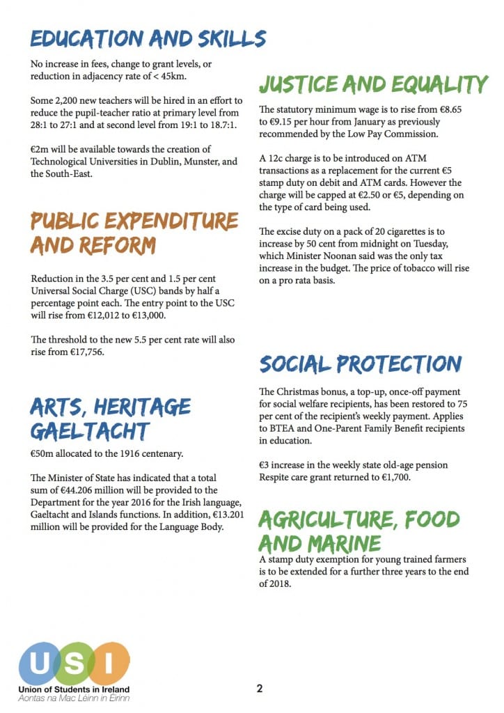 USI Student Guide to Budget 2016 (dragged) 1