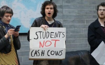 National Students Action Group currently occupying the Department of Finance to demand action on student cost-of-living and accommodation crisis